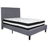 Flash Furniture Roxbury Full Platform Bed Set, Light Gray SL-BM-26-GG